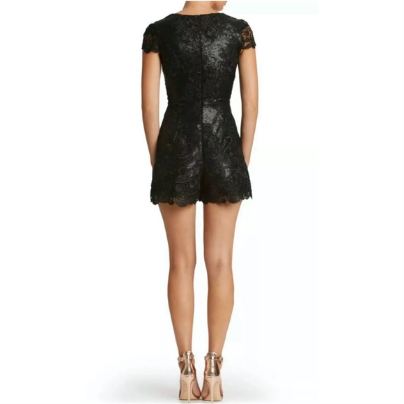 Dress The Population Sabrina Sequin Lace Romper - Picture 4 of 5